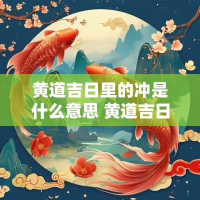 黄道吉日里的冲是什么意思 黄道吉日里面的冲和煞是什么意思