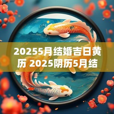 20255月结婚吉日黄历 2025阴历5月结婚吉日