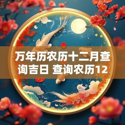 万年历农历十二月查询吉日 查询农历12月黄道吉日