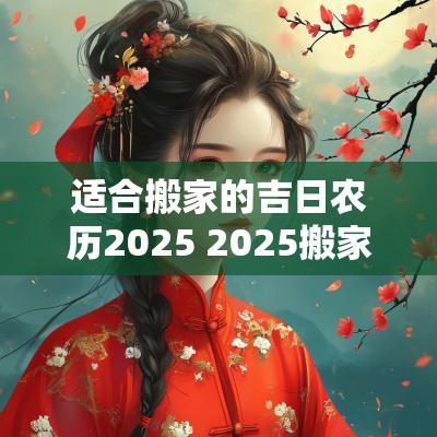 适合搬家的吉日农历2025 2025搬家立灶吉日