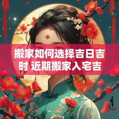 搬家如何选择吉日吉时 近期搬家入宅吉日吉时