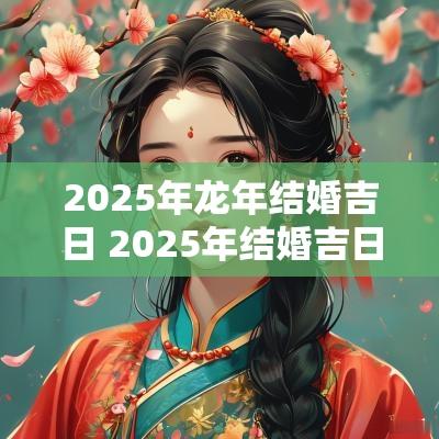 2025年蛇年结婚吉日 2025年结婚吉日属龙的