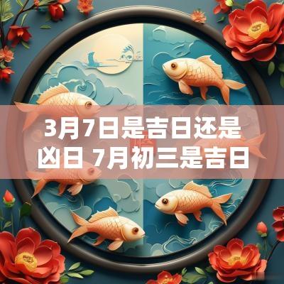 3月7日是吉日还是凶日 7月初三是吉日还是凶日