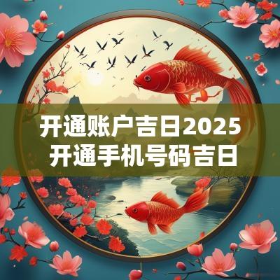 开通账户吉日2025 开通手机号码吉日