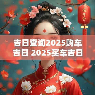 吉日查询2025购车吉日 2025买车吉日黄历查询