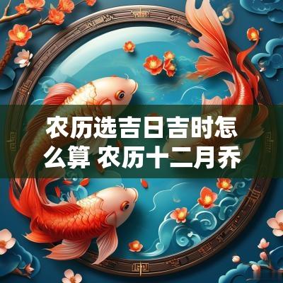 农历选吉日吉时怎么算 农历十二月乔迁吉日吉时