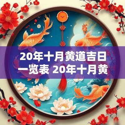 20年十月黄道吉日一览表 20年十月黄历