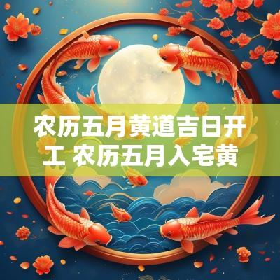 农历五月黄道吉日开工 农历五月入宅黄道吉日