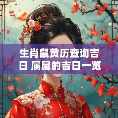 生肖鼠黄历查询吉日 属鼠的吉日一览表