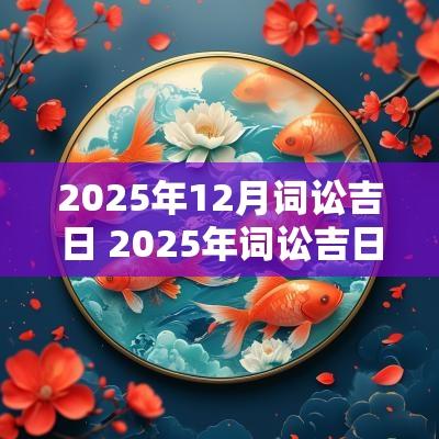 2025年12月词讼吉日 2025年词讼吉日查询