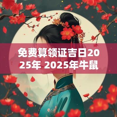 免费算领证吉日2025年 2025年牛鼠领证吉日