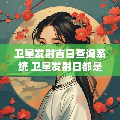 卫星发射吉日查询系统 卫星发射日都是吉日吗