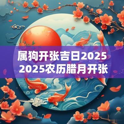 属狗开张吉日2025 2025农历腊月开张吉日