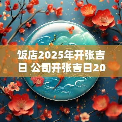 饭店2025年开张吉日 公司开张吉日2025年