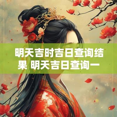 明天吉时吉日查询结果 明天吉日查询一览表