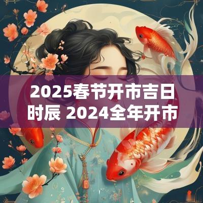 2025春节开市吉日时辰 2025全年开市吉日一览表