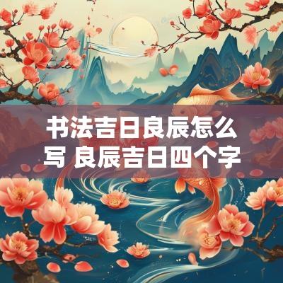 书法吉日良辰怎么写 良辰吉日四个字的毛笔书法