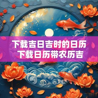 下载吉日吉时的日历 下载日历带农历吉日吉时