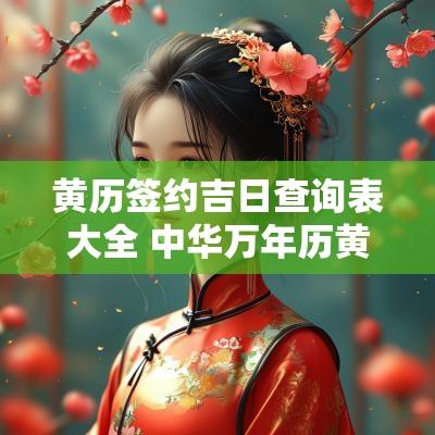 黄历签约吉日查询表大全 中华万年历黄历吉日查询