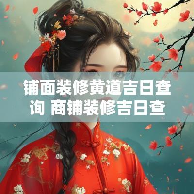 铺面装修黄道吉日查询 商铺装修吉日查询最新表