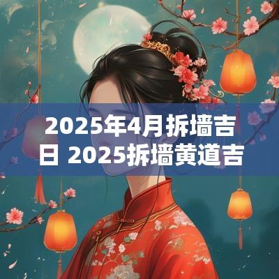 2025年4月拆墙吉日 2025拆墙黄道吉日