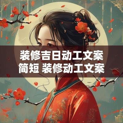 装修吉日动工文案简短 装修动工文案短句高级感