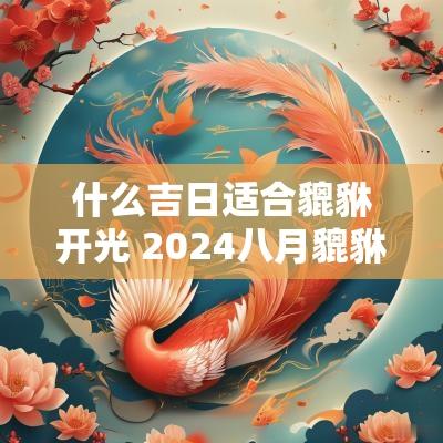 什么吉日适合貔貅开光 2025八月貔貅开光吉日