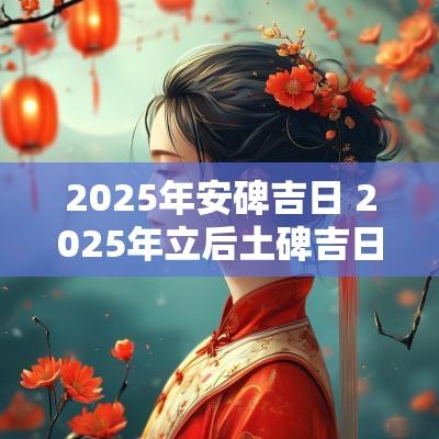2025年安碑吉日 2025年立后土碑吉日一览表