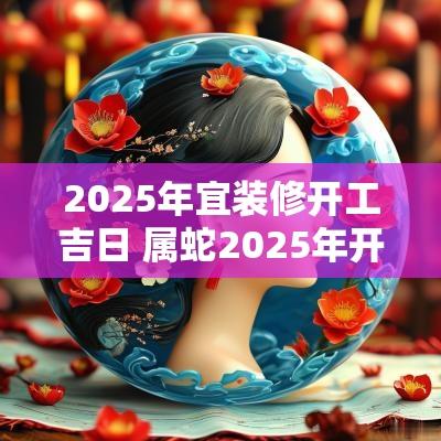 2025年宜装修开工吉日 属蛇2025年开工吉日