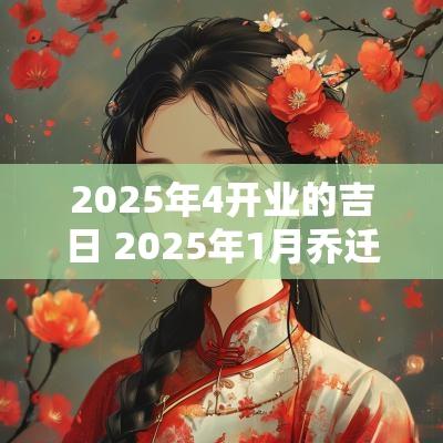 2025年4开业的吉日 2025年1月乔迁吉日