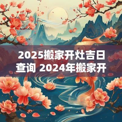 2025搬家开灶吉日查询 2025年搬家开火吉日查询