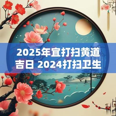 2025年宜打扫黄道吉日 2025打扫卫生最佳吉日