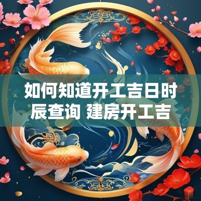 如何知道开工吉日时辰查询 建房开工吉日时辰 如何知道开工吉日时辰查询 建房开工吉日时辰