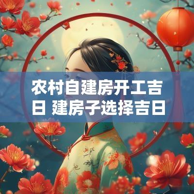 农村自建房开工吉日 建房子选择吉日开工