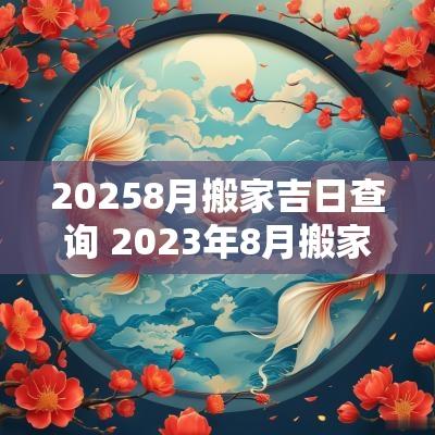 20258月搬家吉日查询 2025年8月搬家吉日一览表查询