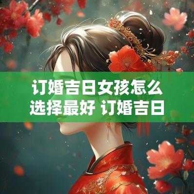 订婚吉日女孩怎么选择最好 订婚吉日怎么选择最好的