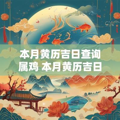 本月黄历吉日查询属鸡 本月黄历吉日查询哪天能开工