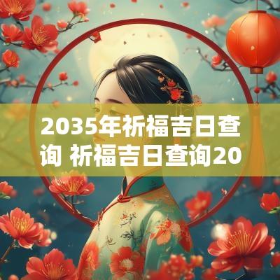 2035年祈福吉日查询 祈福吉日查询2025年1月份