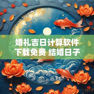婚礼吉日计算软件下载免费 结婚日子查询软件下载