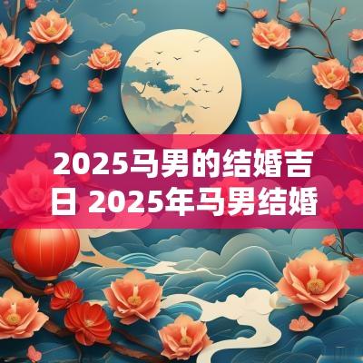 2025马男的结婚吉日 2025年马男结婚 2025马男的结婚吉日 2025年马男结婚