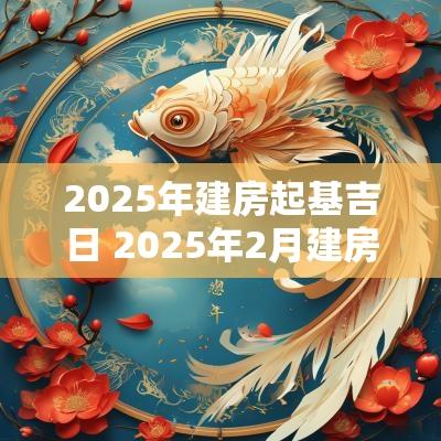 2025年建房起基吉日 2025年2月建房动工最佳吉日