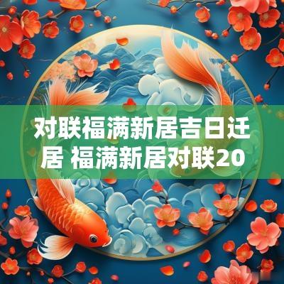 对联福满新居吉日迁居 福满新居对联2025年新款