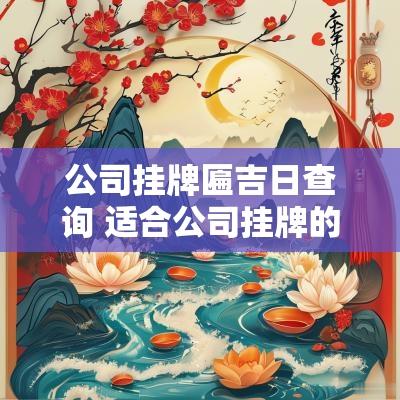 公司挂牌匾吉日查询 适合公司挂牌的黄道吉日