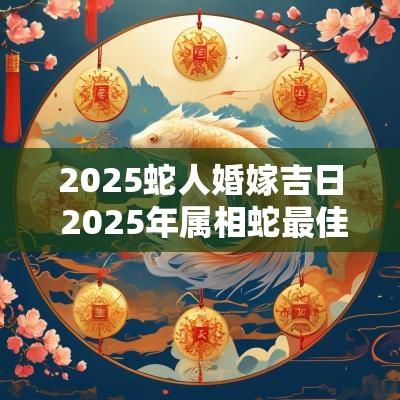 2025蛇人婚嫁吉日 2025年属相蛇最佳结婚吉日