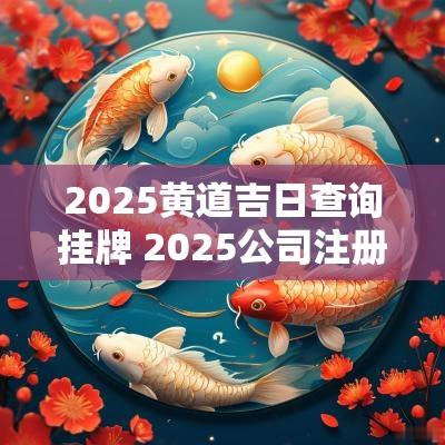 2025黄道吉日查询挂牌 2025公司注册黄道吉日