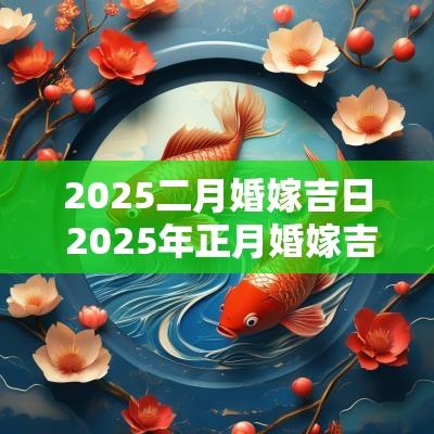 2025二月婚嫁吉日 2025年正月婚嫁吉日