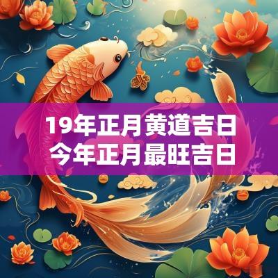 19年正月黄道吉日 今年正月最旺吉日
