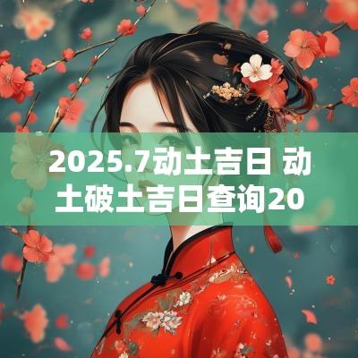 2025.7动土吉日 动土破土吉日查询2025 2025.7动土吉日 动土破土吉日查询2025