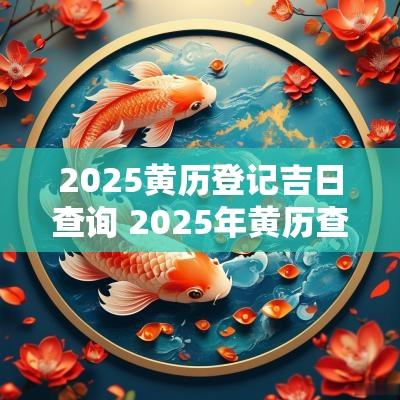 2025黄历登记吉日查询 2025年黄历查询一览表