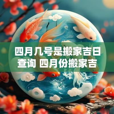 四月几号是搬家吉日查询 四月份搬家吉日吉时查询